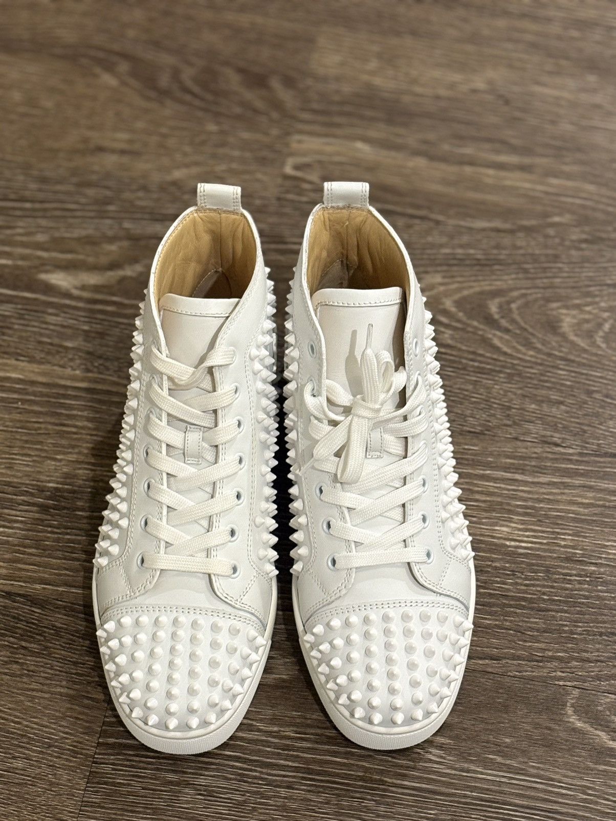 Christian Louboutin Louis Flat Calf/Spikes High Top Sneakers Size US 7 / EU 40 - 6 Thumbnail