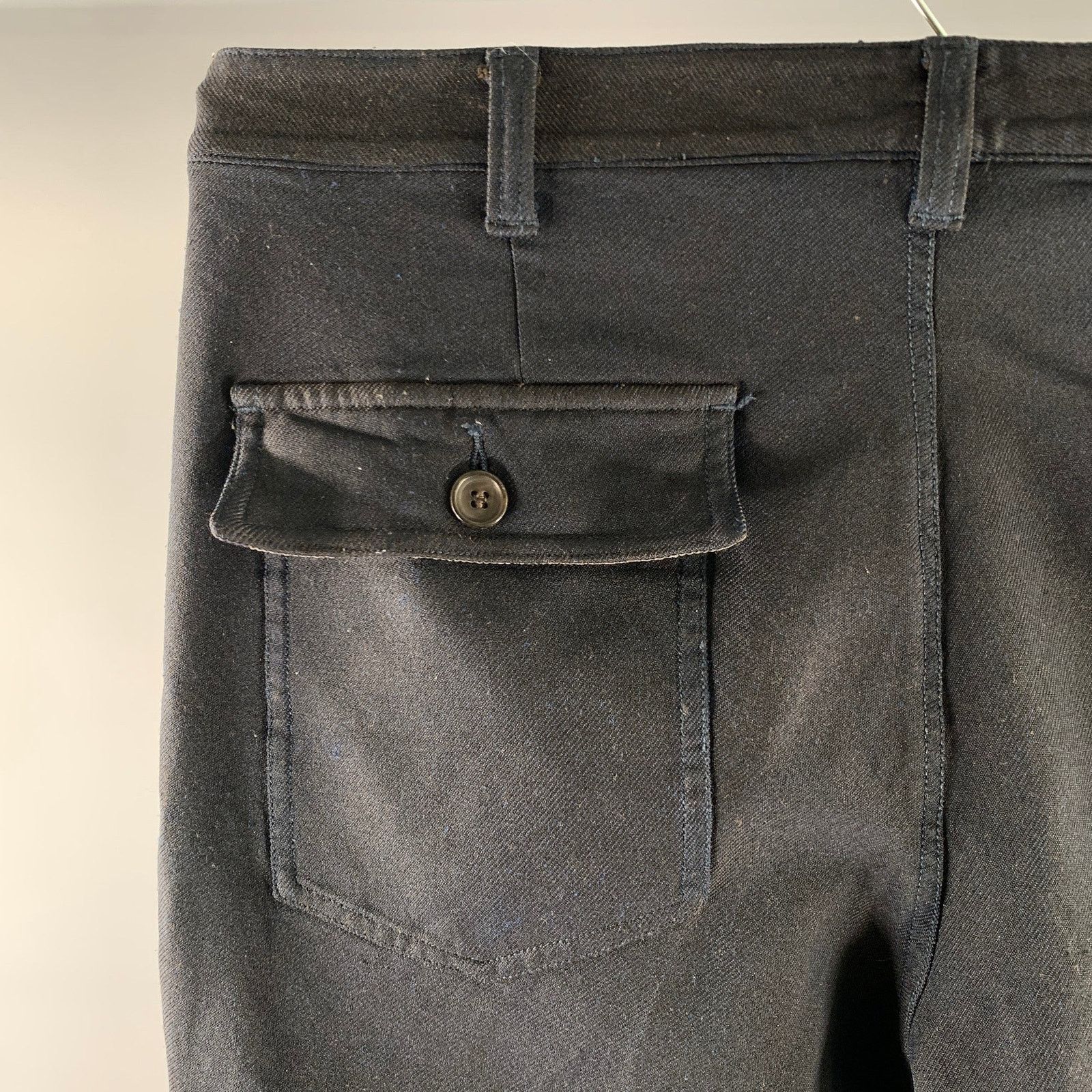 Sage De Cret SAGE DE CRET Navy Polyester Elasticated Cuff Casual Pants Size US 36 / EU 52 - 3 Thumbnail