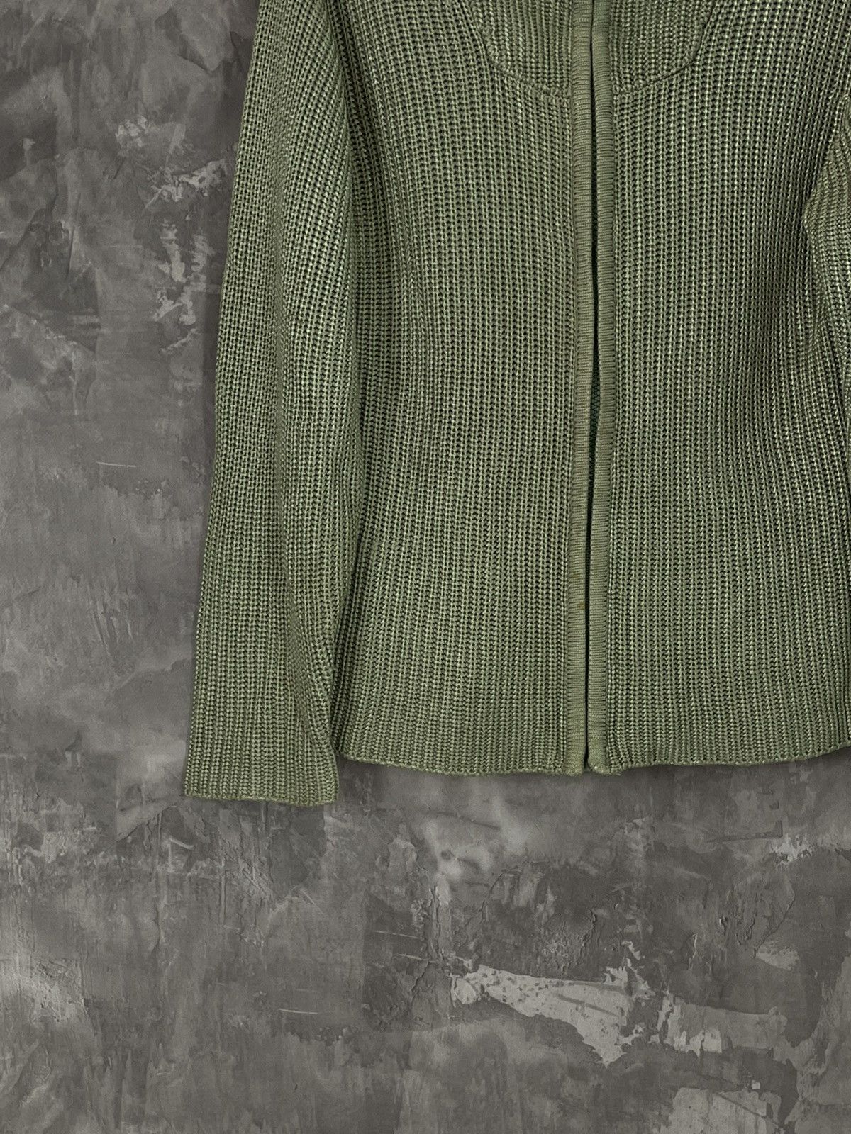 Salvatore Ferragamo × Vintage Vintage Y2K zip up ribbed Silk Salvatore Ferragamo sweater Size L / US 10 / IT 46 - 6 Thumbnail