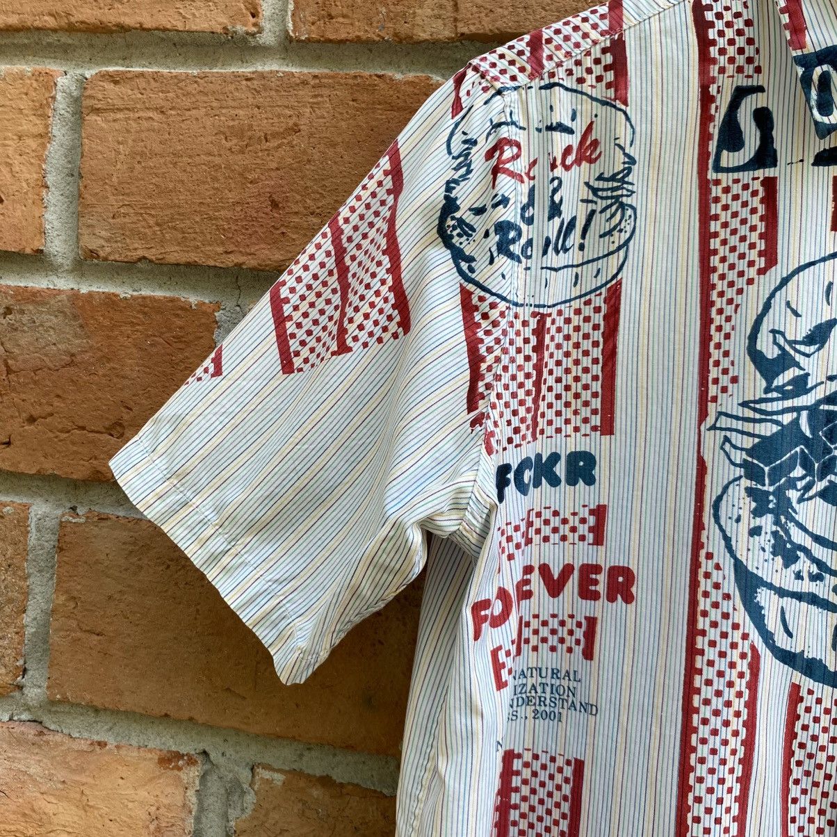 Japanese Brand RNA. Not free kissing Red and White Striped Graphic Shirt Size US M / EU 48-50 / 2 - 6 Thumbnail