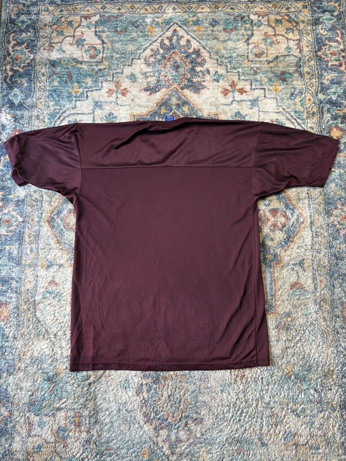 Champion Vintage 90s Champion Burgundy Blank Football Jersey Large Size US L / EU 52-54 / 3 - 2 Thumbnail