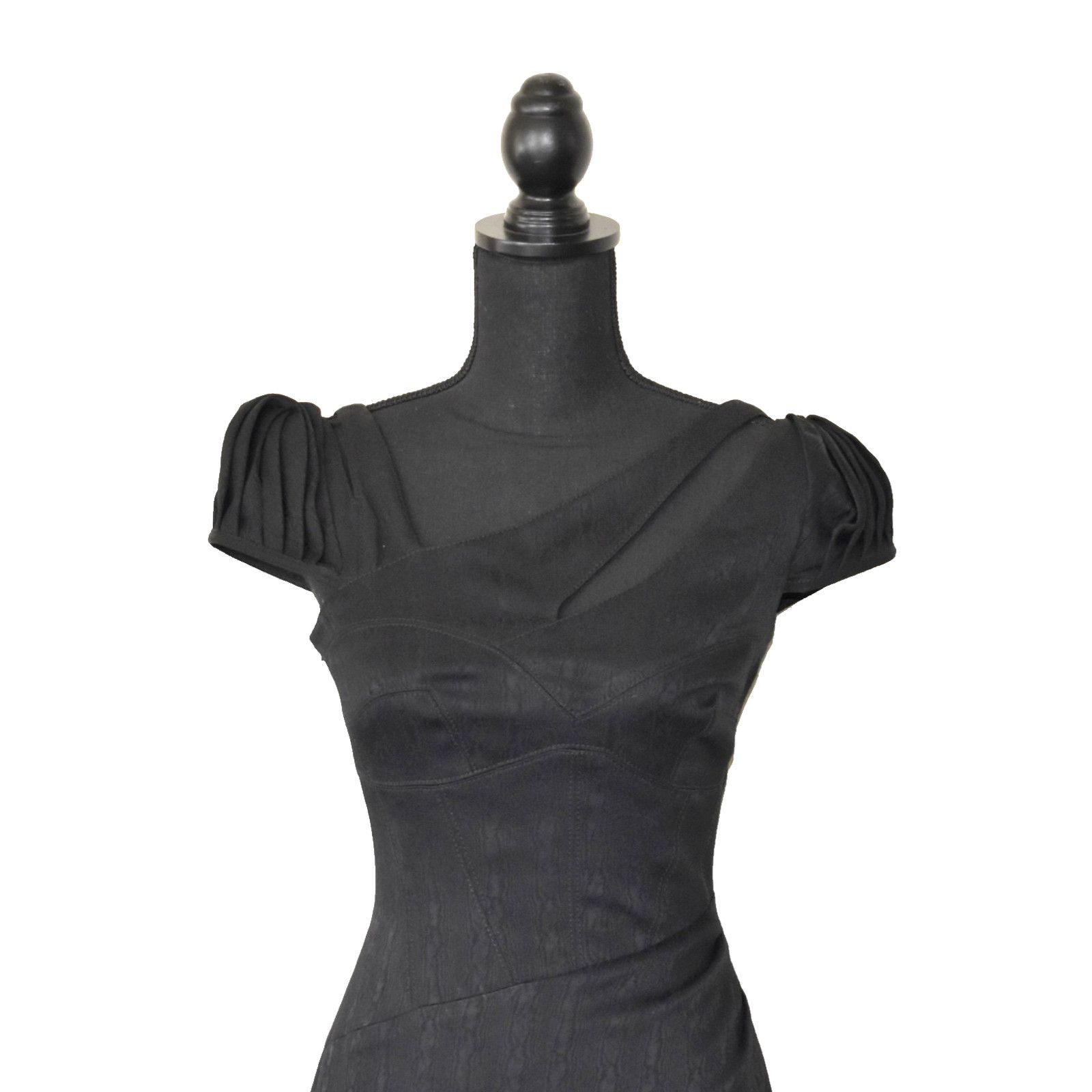 Karen Millen KAREN MILLEN Blk Cut Out Neckline Bodycon Wiggle Dress Sz 6 Size M / US 6-8 / IT 42-44 - 2 Thumbnail