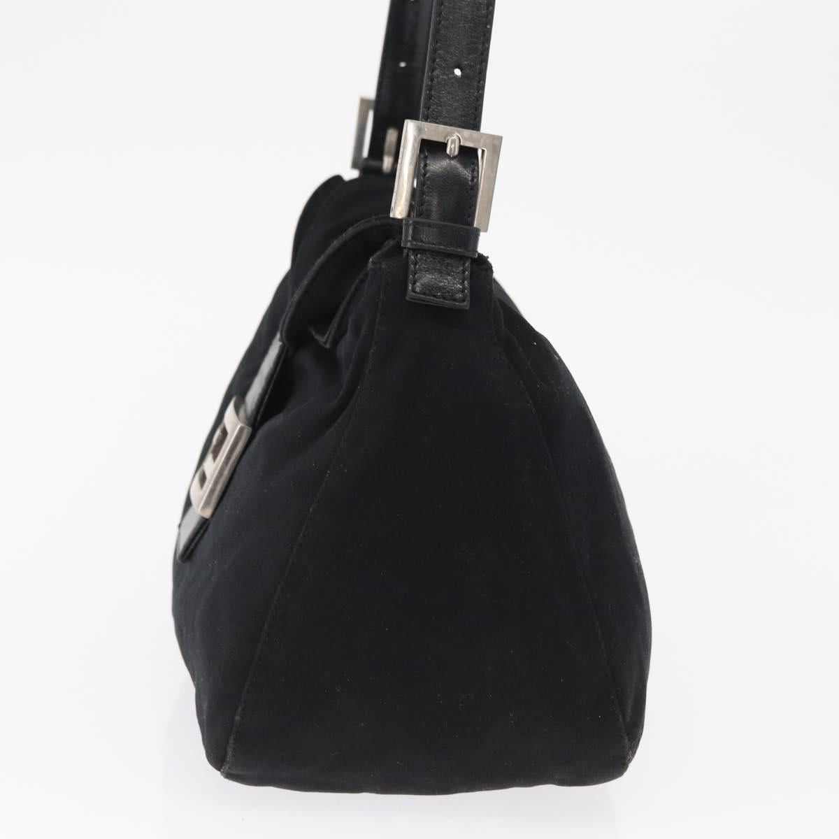 Fendi FENDI Mamma Baguette Shoulder Bag Nylon Black Silver Auth Size ONE SIZE - 3 Thumbnail