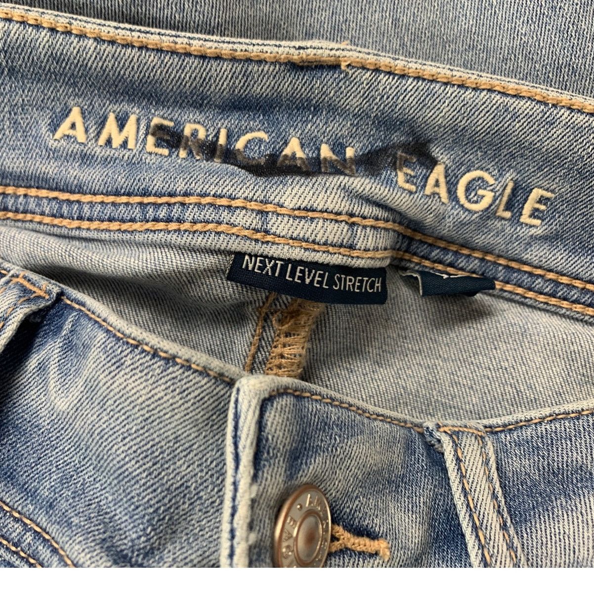 American Eagle Outfitters New American Eagle Womens Size 6 Kick Denim Blue Jeans Size 28" / US 6 / IT 42 - 6 Thumbnail