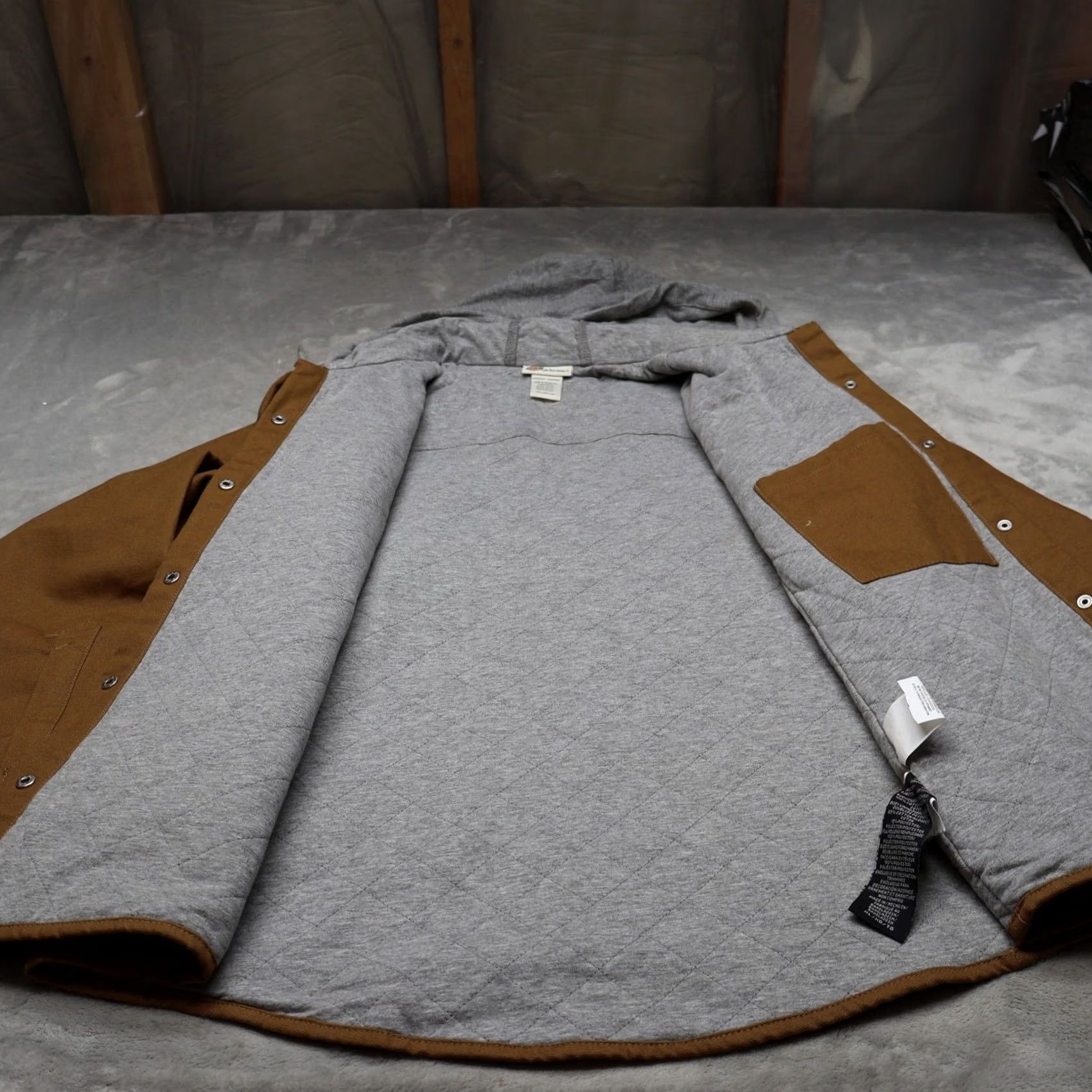 Dickies Dickies Shirt Jacket Womens XL Brown Canvas Duck Hooded Utility Field Outdoor Regular Jacket Womens XL Brown Canvas Duck Hooded Utility Field Outdoor Size XL / US 12-14 / IT 48-50 - 4 Thumbnail