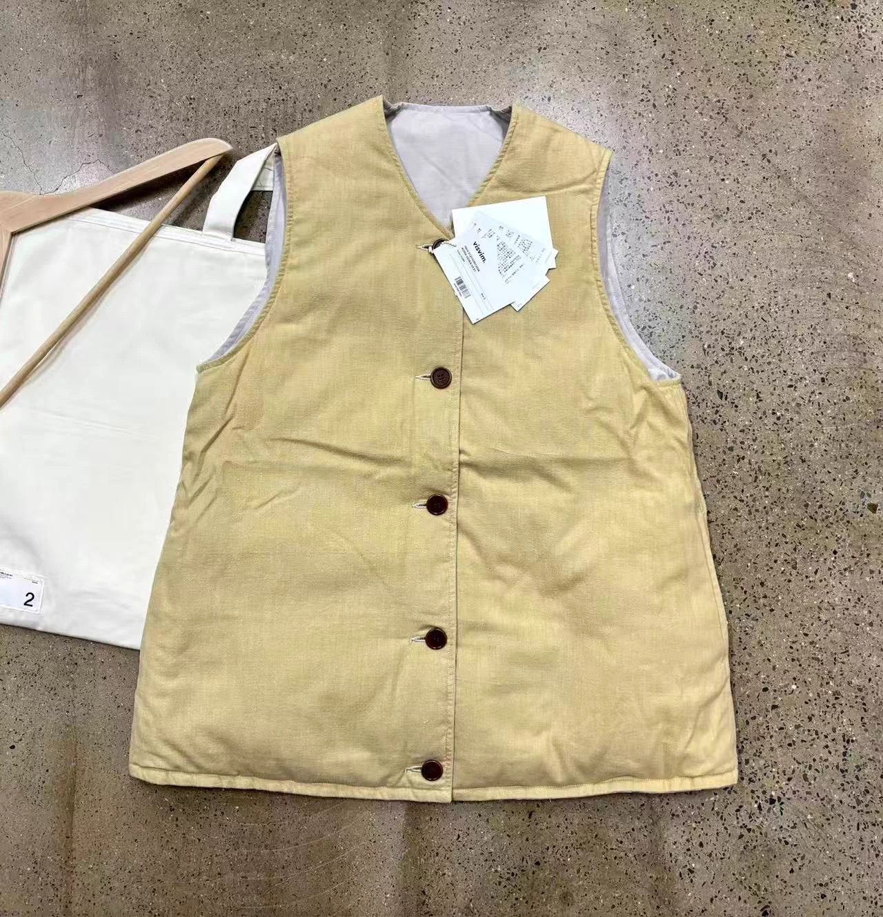 Visvim 21ss Kora 2-sided down vest 2 natural dyed