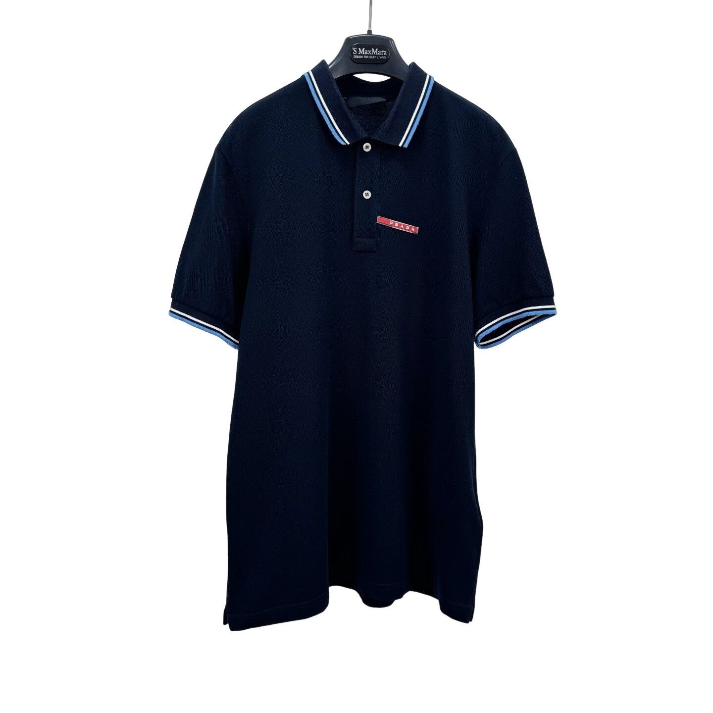 Prada Prada Rubber Logo Patch Navy Polo Shirt XL Size US XL / EU 56 / 4 - 1 Thumbnail