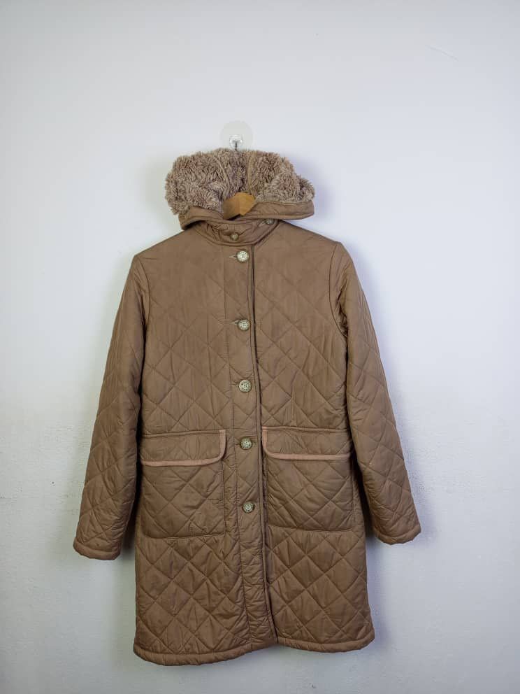 Mackintosh × Vintage MACKINTOSH QUILTED COAT BEIGE Hoodie Size XS / US 0-2 / IT 36-38 - 1 Thumbnail