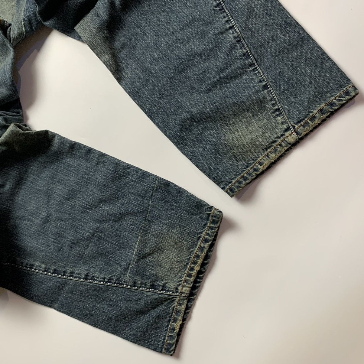 Giorgio Armani VERY RARE Y2K VINTAGE ARMANI BIG LOGO FADED DENIM JEANS 00s Size US 30 / EU 46 - 13 Thumbnail
