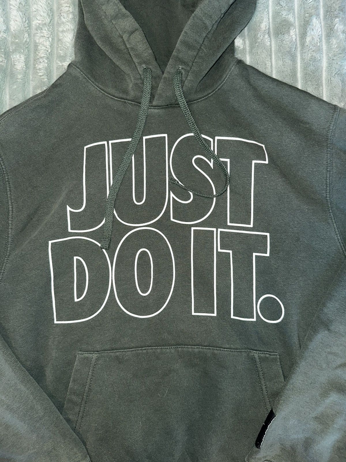 Nike Y2K Nike "Just Do It" - Khaki Green Hoodie Size US M / EU 48-50 / 2 - 2 Thumbnail