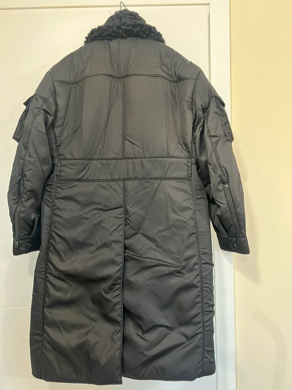 PRADA グレー ロングコート Prada single-breasted Wool Coat | Grey | FARFETCH