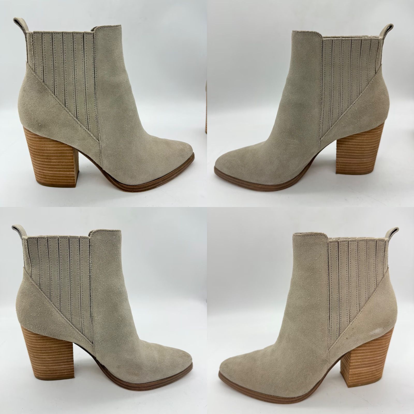 Marc Fisher Marc Fisher Womens Bootie Suede Gray Pointed Toe Block Heel Ankle Bootie Sz 7 Size US 7 / IT 37 - 8 Thumbnail