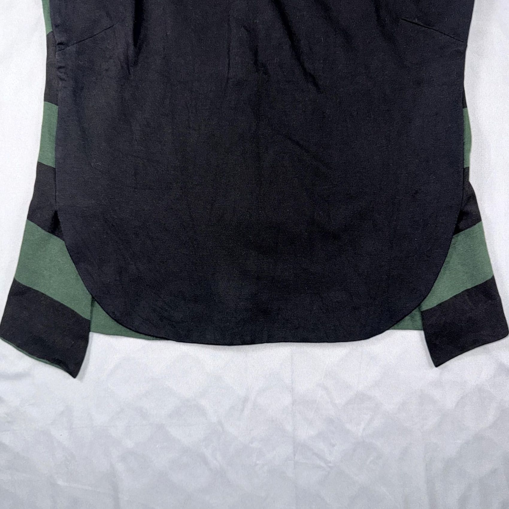 Max Mara Max Mara Blouse Womens Small Black Green Stripe Jersey Sleeveless Zip Back Size S / US 4 / IT 40 - 6 Thumbnail