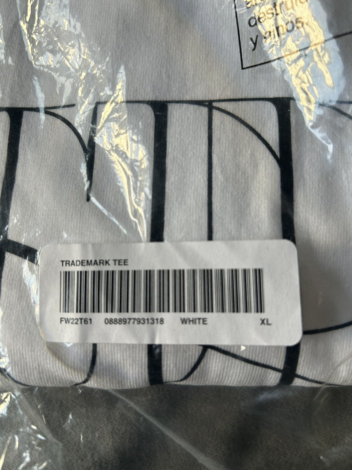 Supreme Supreme Trademark Tee White XL FW22 Size US XL / EU 56 / 4 - 3 Thumbnail