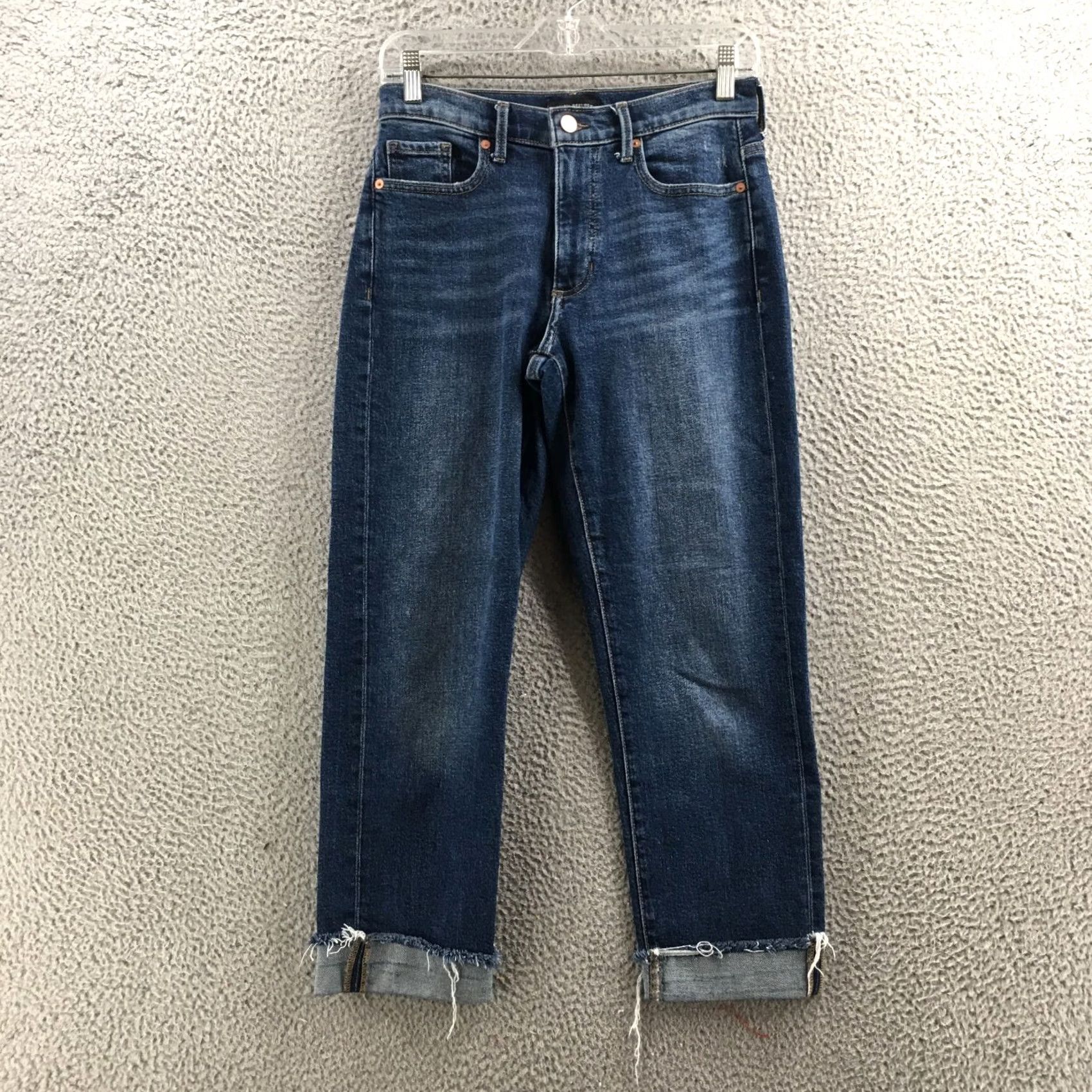 Banana Republic Banana Republic Jeans Womens 26 Petite Blue Denim Mid Rise Zip Fly Straight Jeans 5-Pocket Womens Size 26" / US 2 / IT 38 - 2 Thumbnail