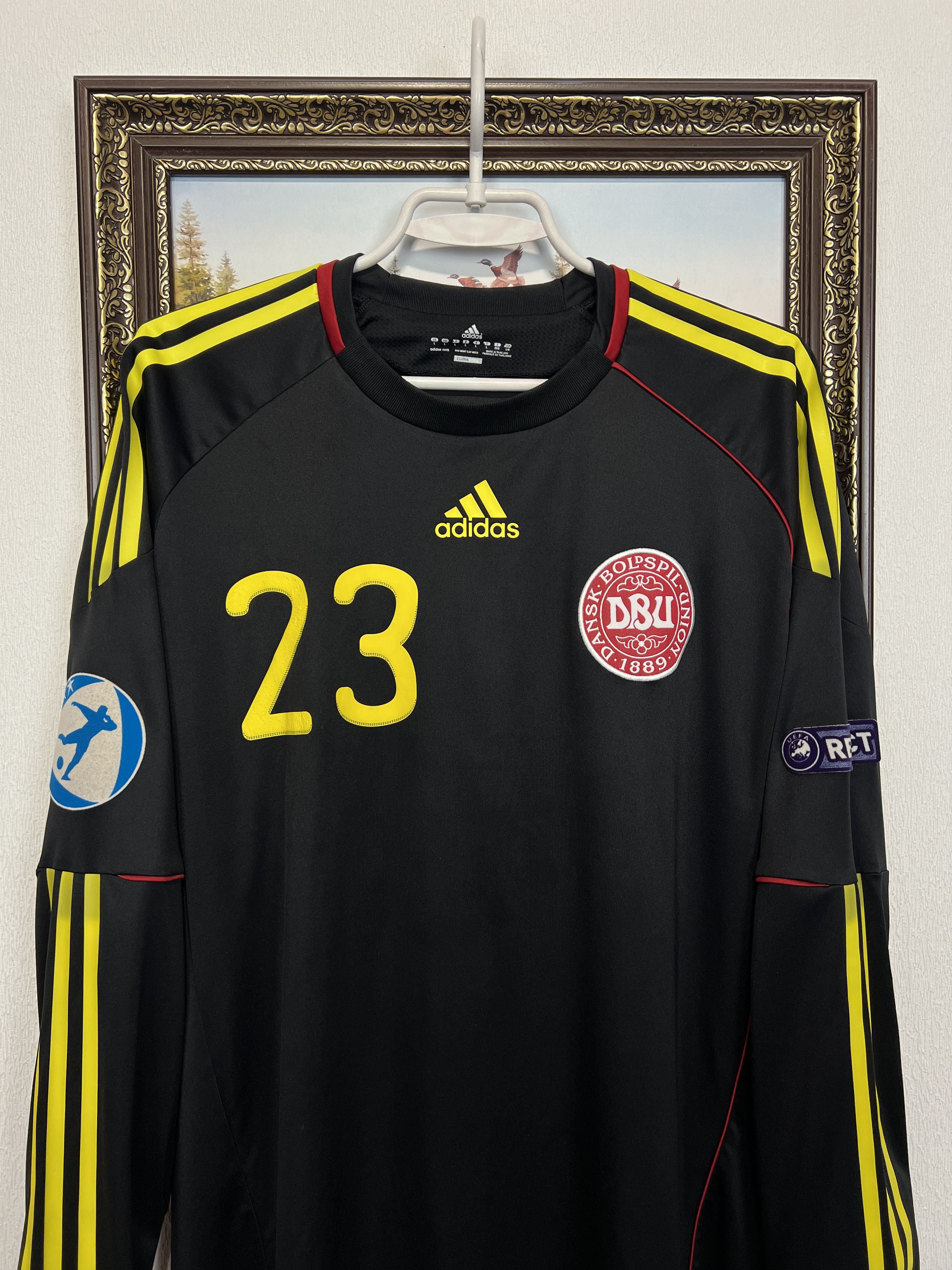 Adidas Denmark Goalkeeper shirt Nicklas Hojlund Match Worn Jersey Size US L / EU 52-54 / 3 - 2 Thumbnail