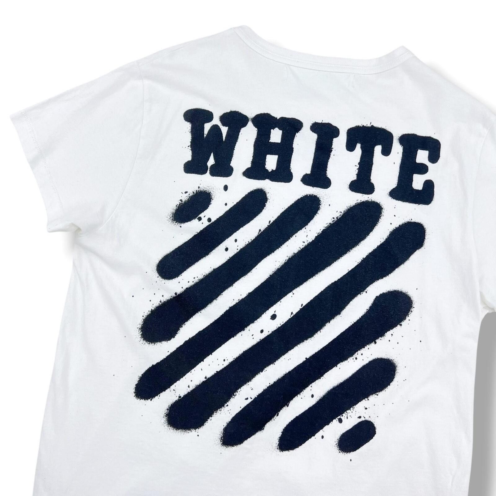 Off-White Off-White Spray Diagonal White T Shirt Size US S / EU 44-46 / 1 - 1 Thumbnail