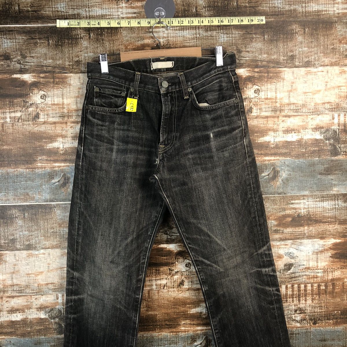 Japanese Brand DL Uniqlo Black Denim Pants #C272 Size US 29 - 2 Thumbnail