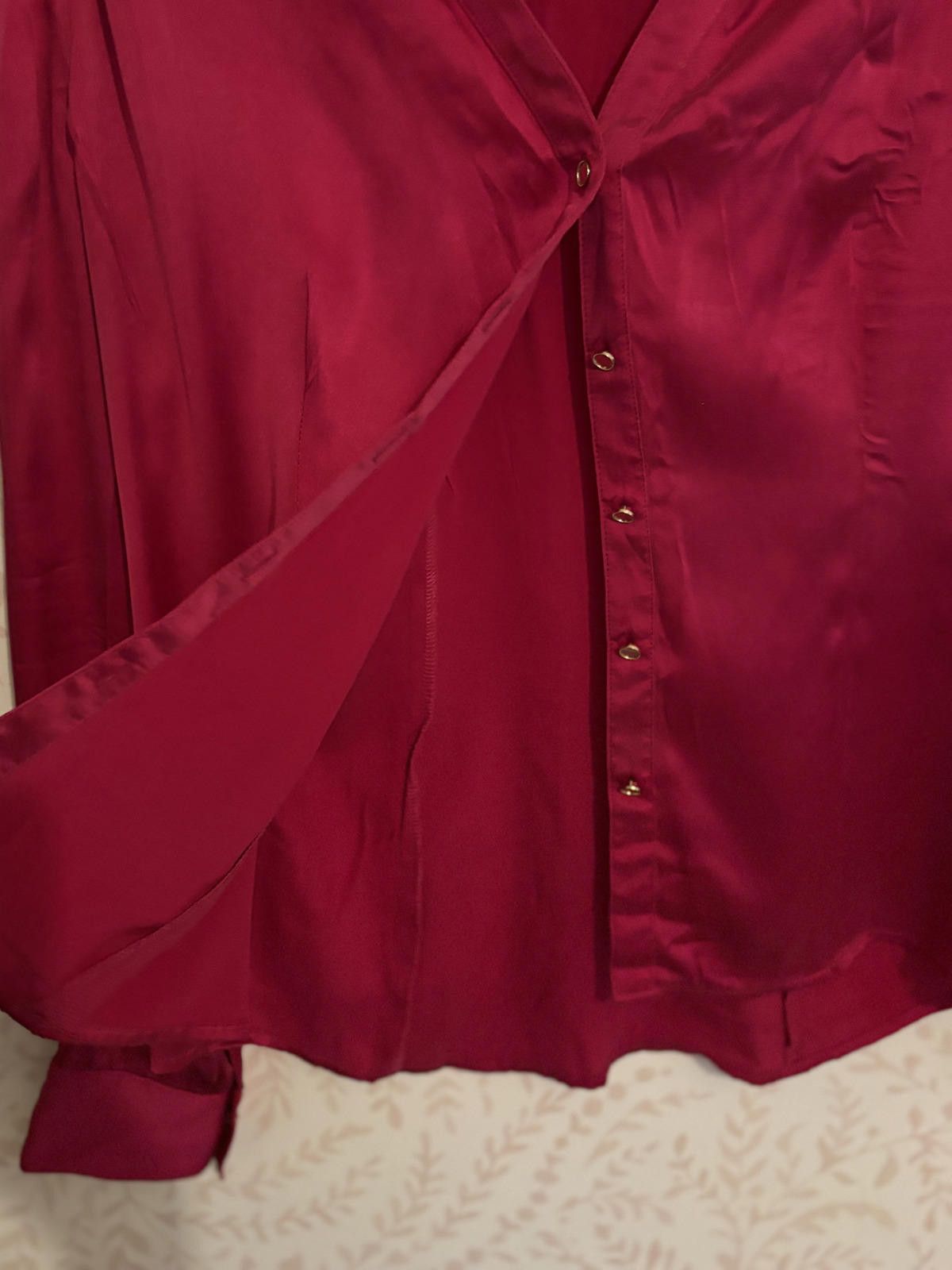 Other Cache Women's Silk Blend Long Sleeve Button-Up Blouse, XL Size XL / US 12-14 / IT 48-50 - 8 Thumbnail