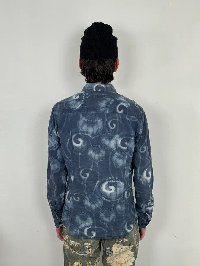 Armani 2000s Armani Blue Psycho Medusa Shirt Size US M / EU 48-50 / 2 - 2 Thumbnail