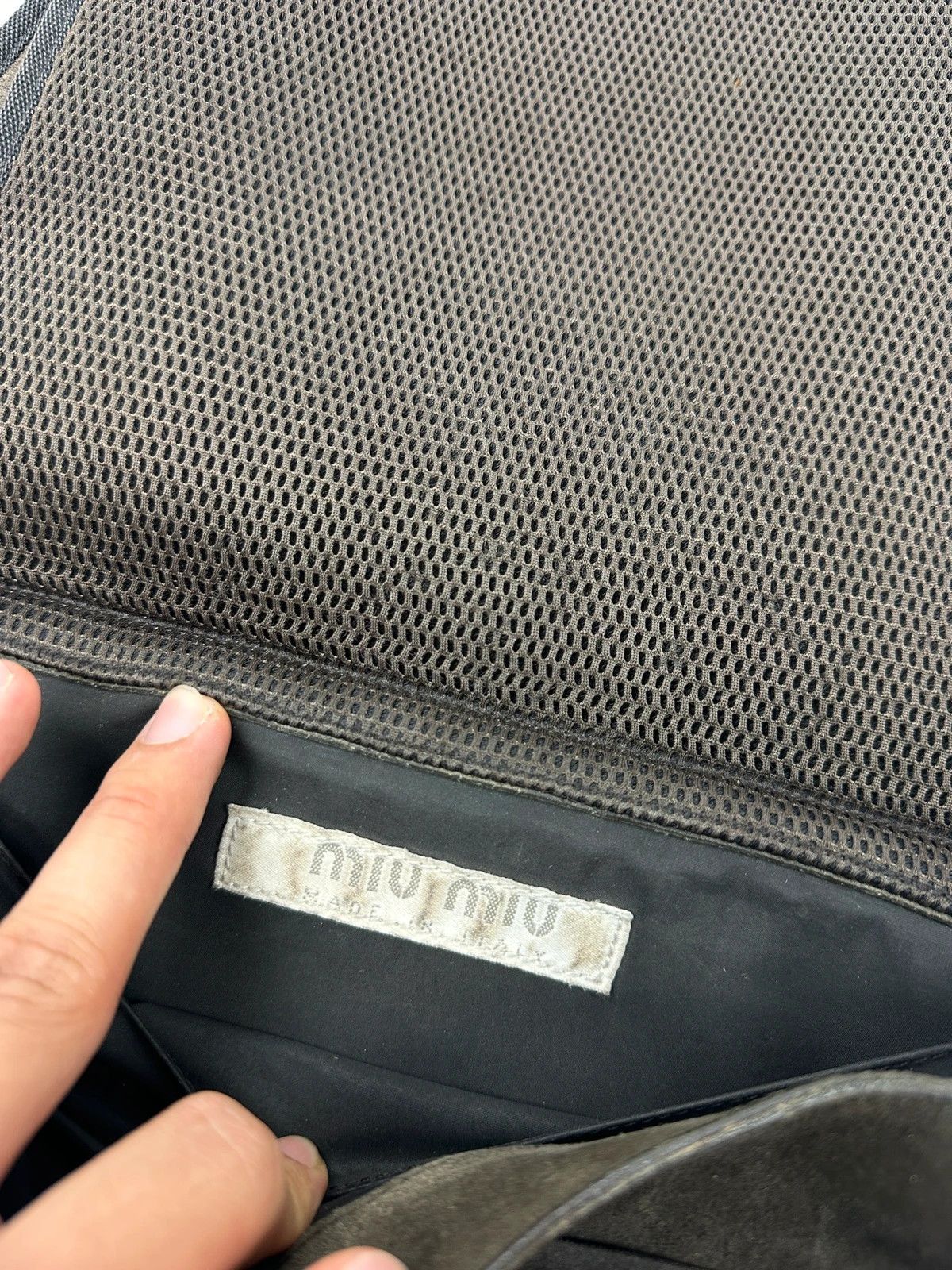 Miu Miu Miu Miu FW1999 Suede & Mesh SideBag CrossBody Size ONE SIZE - 17 Thumbnail