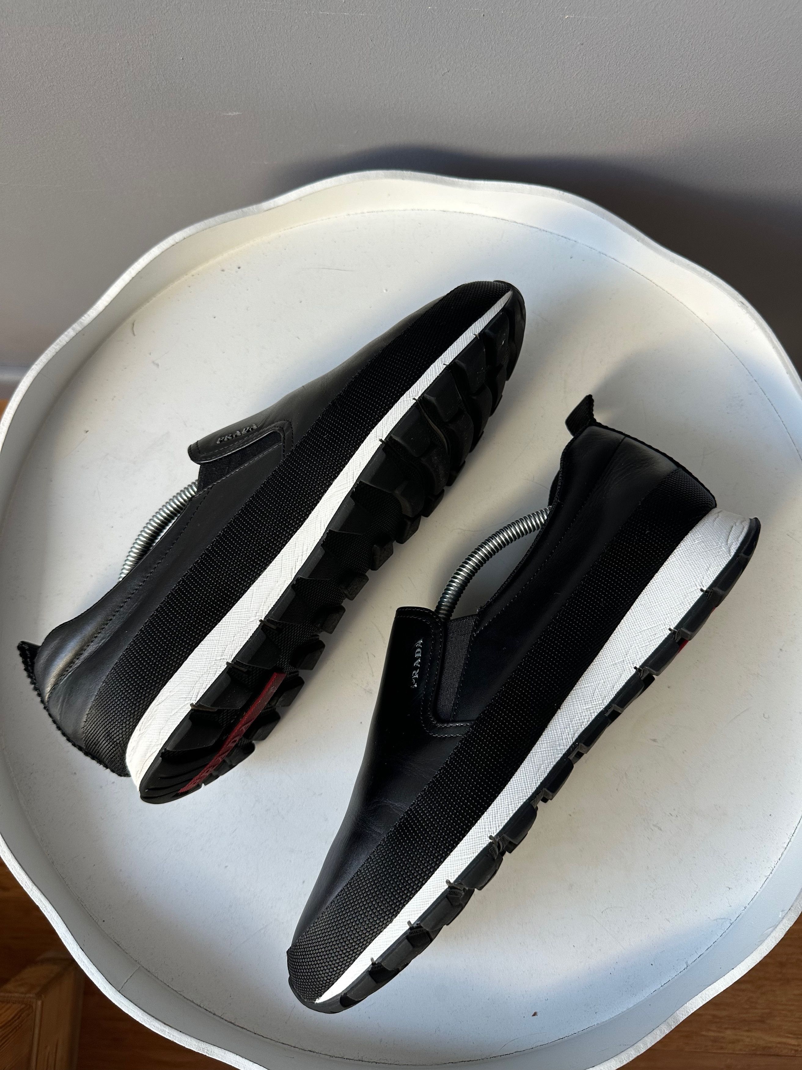 Prada Prada red tab leather slip on SNEAKERS 4D2991 black US9.5 Size US 9.5 / EU 42-43 - 11 Thumbnail