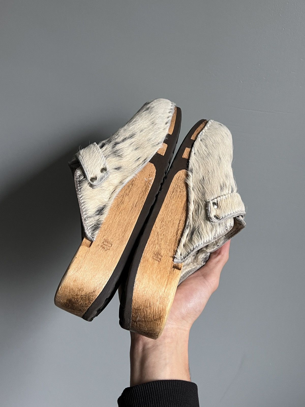 Handmade × Vintage Devich Bezay Vintage Cow Print Woody Clogs Size US 10 / IT 40 - 6 Thumbnail