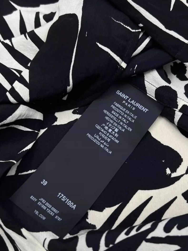 Saint Laurent Paris Saint Laurent Paris Saint Laurent Silk Shirt with Floral P Size US M / EU 48-50 / 2 - 5 Thumbnail