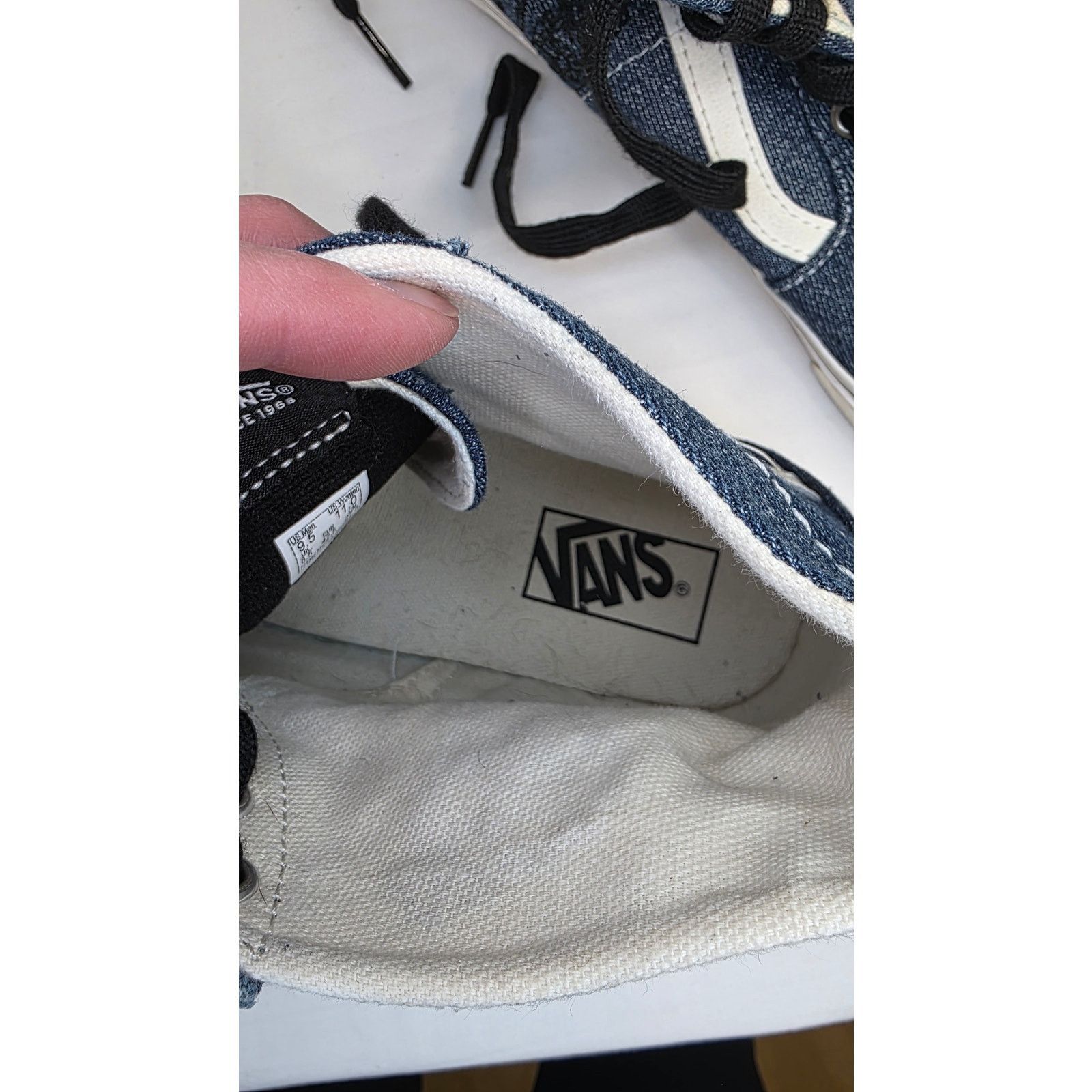 Vans Vans Sk8-Hi Denim Sneakers Men’s 9.5 High Top Shoes Size US 9.5 / EU 42-43 - 10 Thumbnail