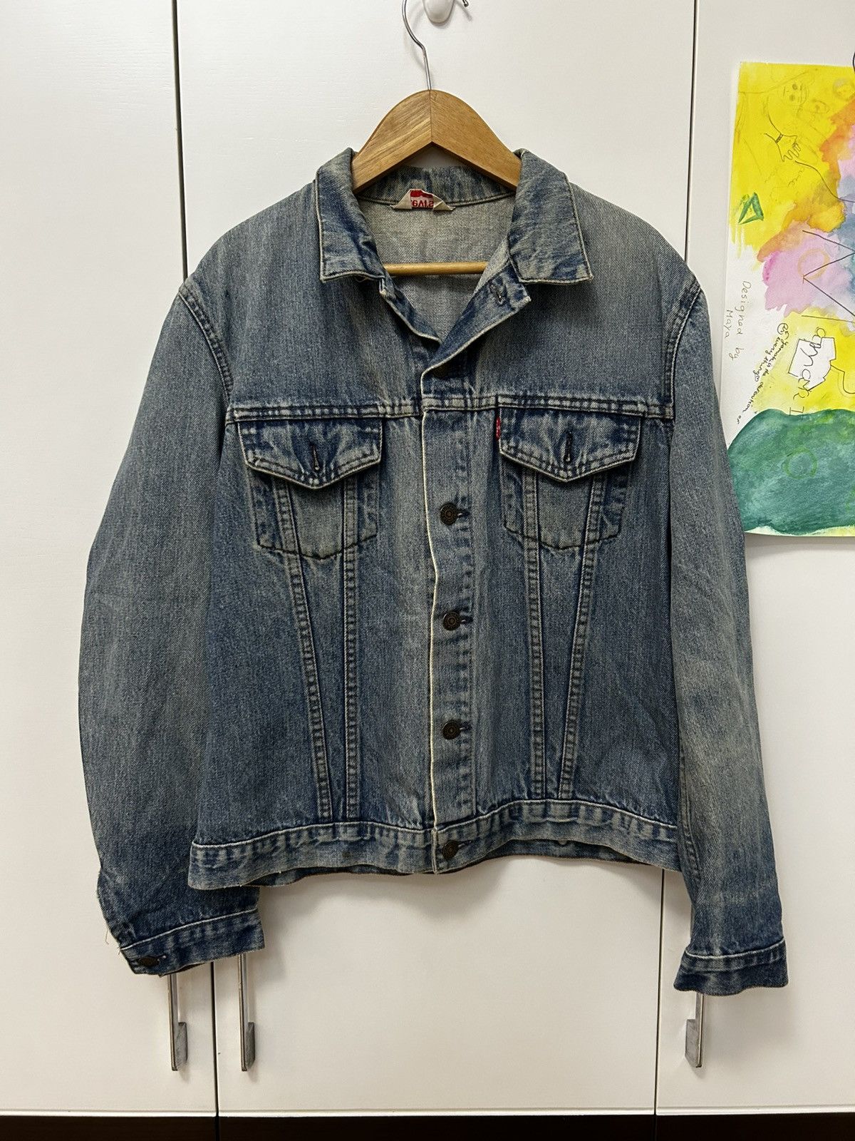Levi's × Vintage 80’s Levi’s Denim jacket made in France- Size US M / EU 48-50 / 2 - 1 Thumbnail