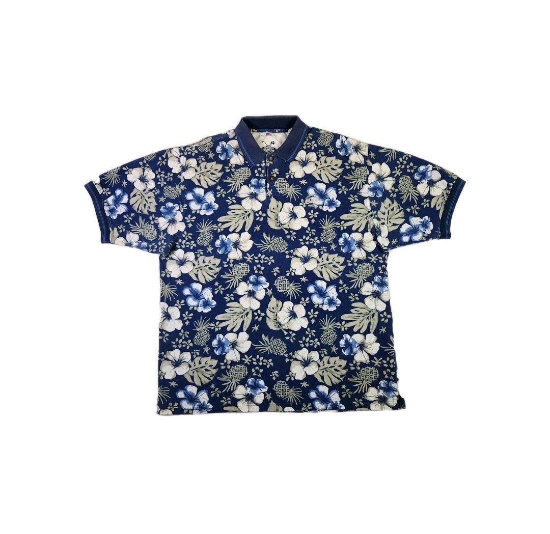 Vintage VINTAGE The Skins Game Hawaiian Golf Polo Shirt XL Floral Size US XL / EU 56 / 4 - 1 Thumbnail