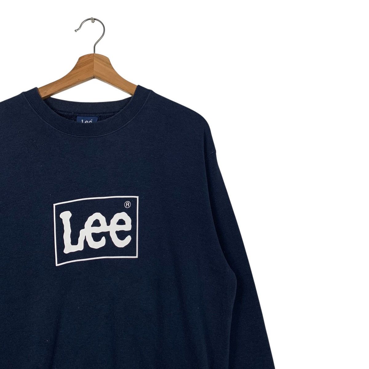 Lee LEE Box Logo Navy Blue Crewneck Sweatshirt #1682-C75 Size US L / EU 52-54 / 3 - 5 Thumbnail