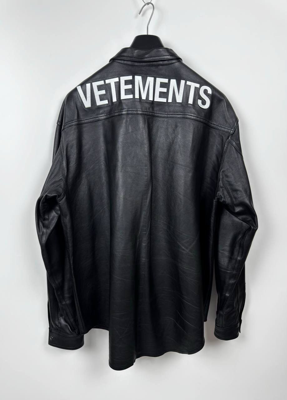 Vetements Vetements Leather Overshirt Jacket Size US S / EU 44-46 / 1 - 1 Thumbnail