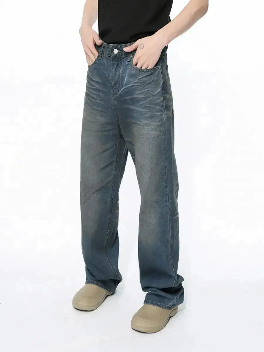 Japanese Brand Retro loose high street straight leg jeans Size US 32 / EU 48 - 1 Thumbnail