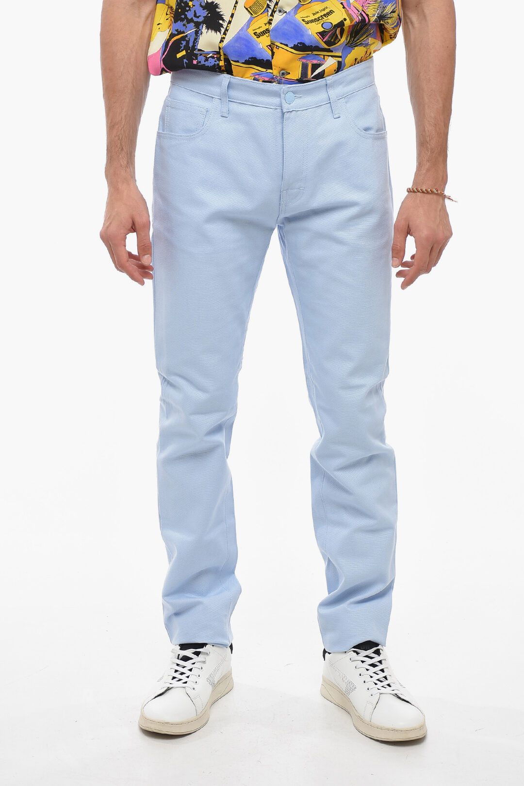 image of Raf Simons Og1Mm0524 Cotton Pant In Light Blue, Men's (Size 33)