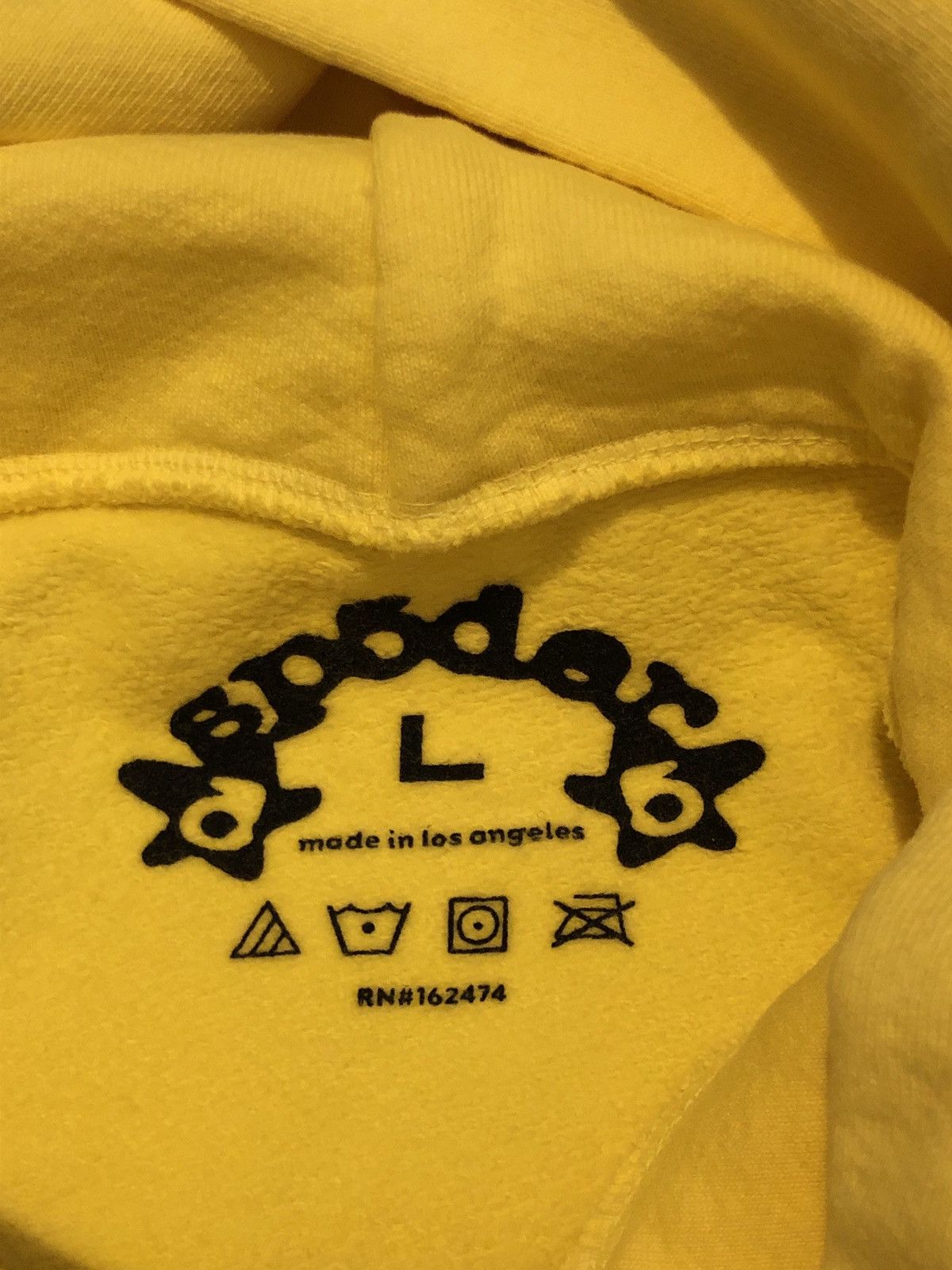 Yellow OG Web v2 spider hoodie