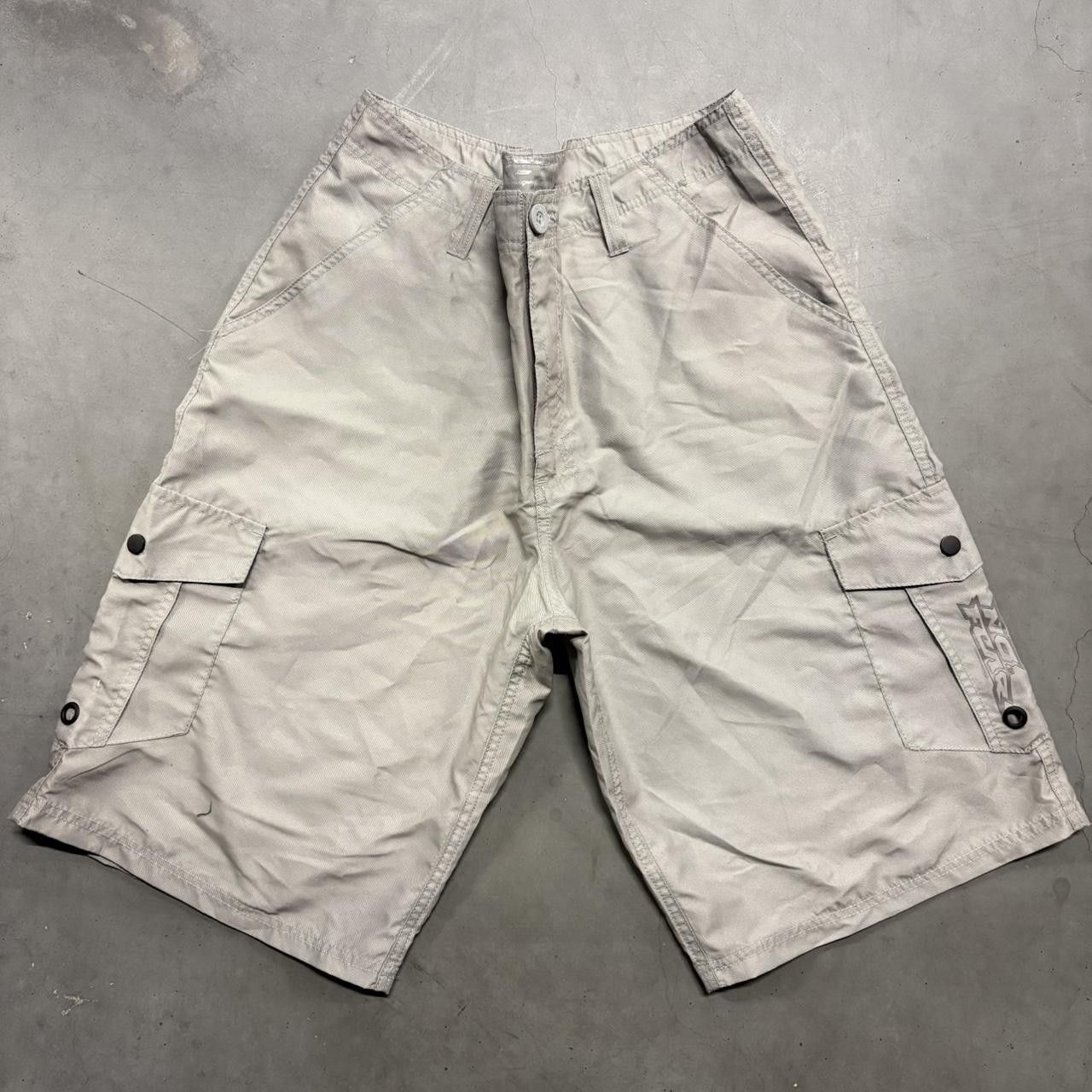 No Fear Crazy Vintage Y2K/2000s White Cream No Fear Baggy Beach Style Shorts! Size US 38 / EU 54 - 1 Thumbnail