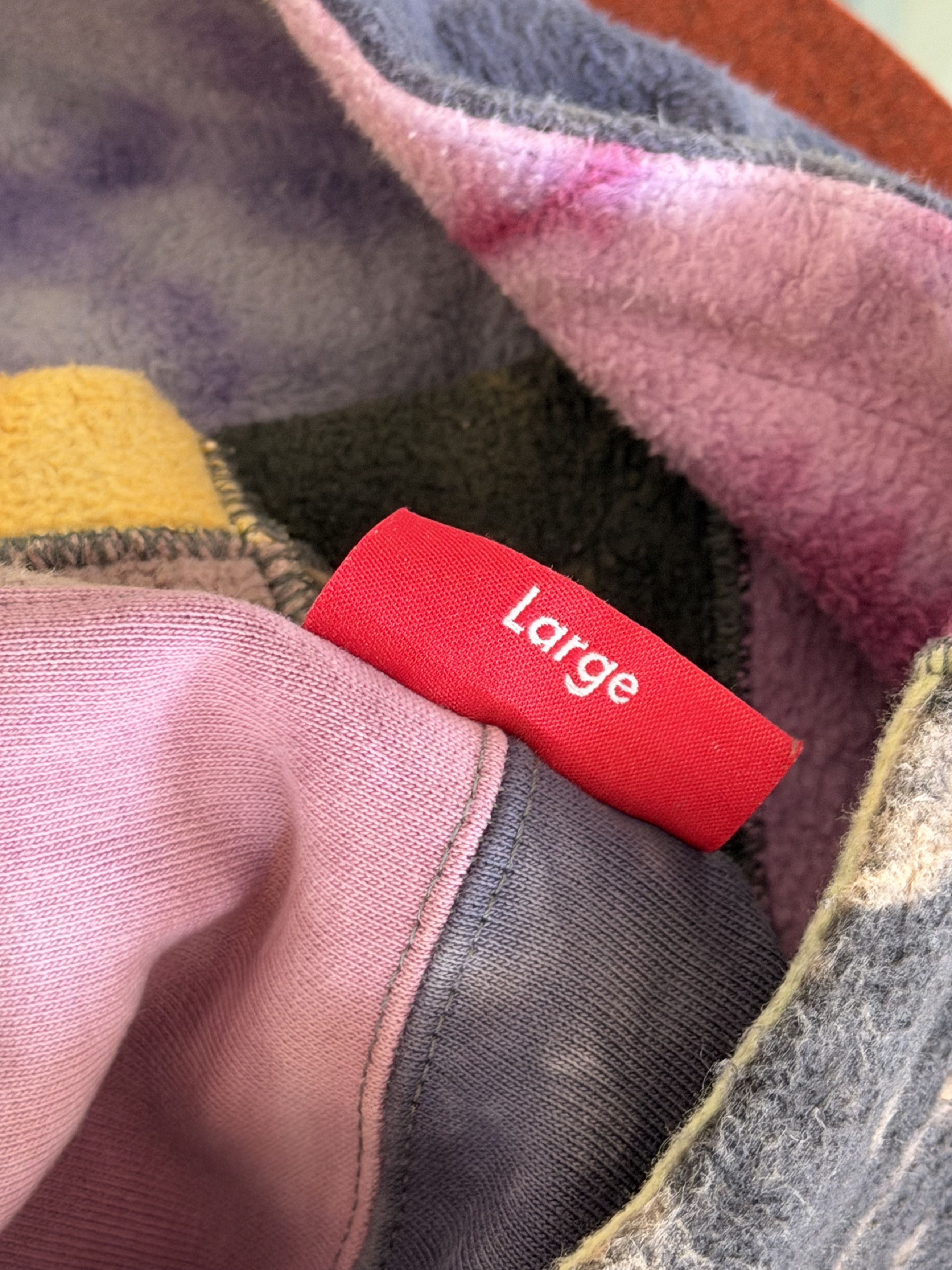 Supreme Supreme Tie Dye Patchwork Hoodie SS19 Size US L / EU 52-54 / 3 - 6 Thumbnail