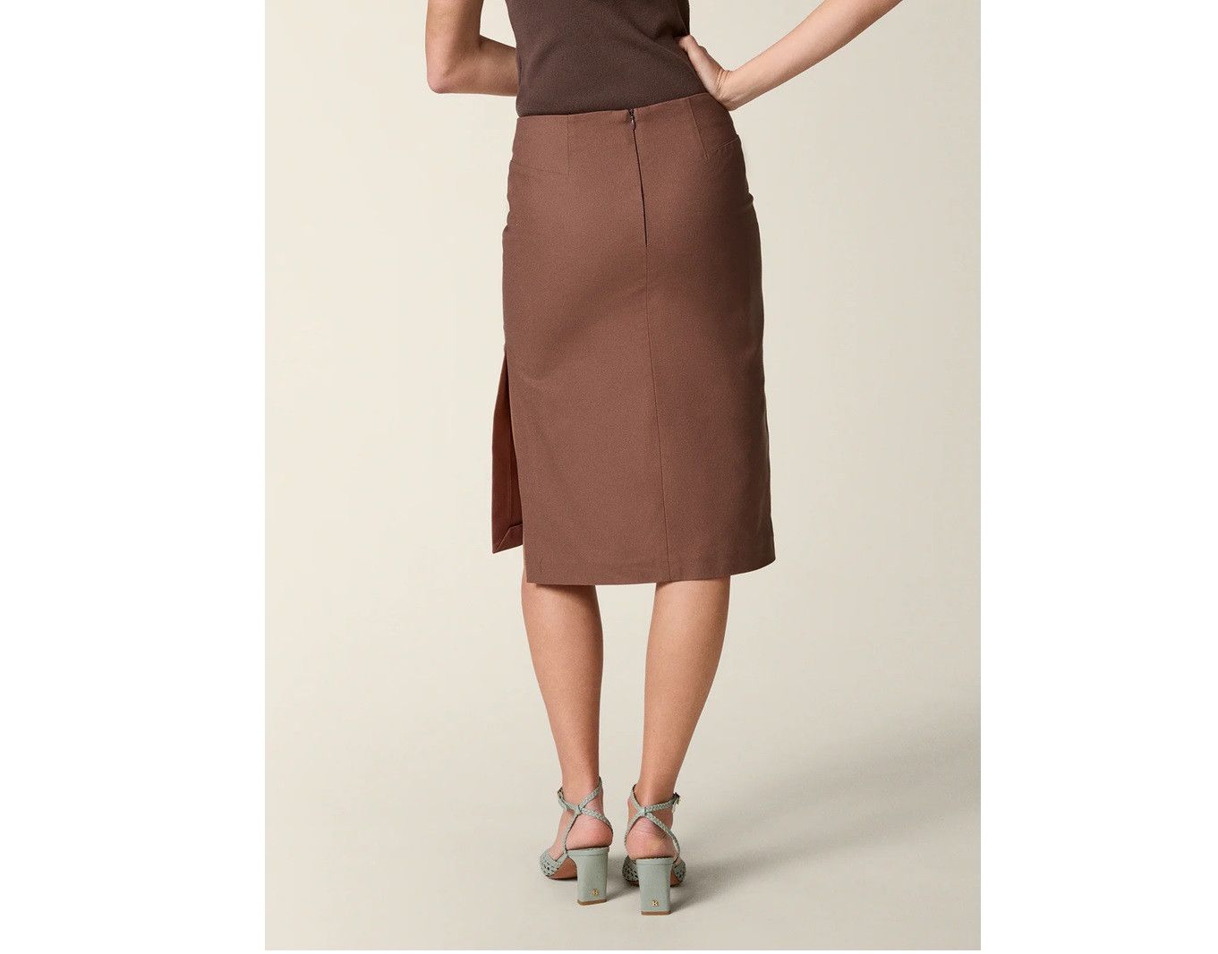 Rouje Pacome Brown Midi Skirt Size 25" / US 0 / IT 36 - 4 Thumbnail
