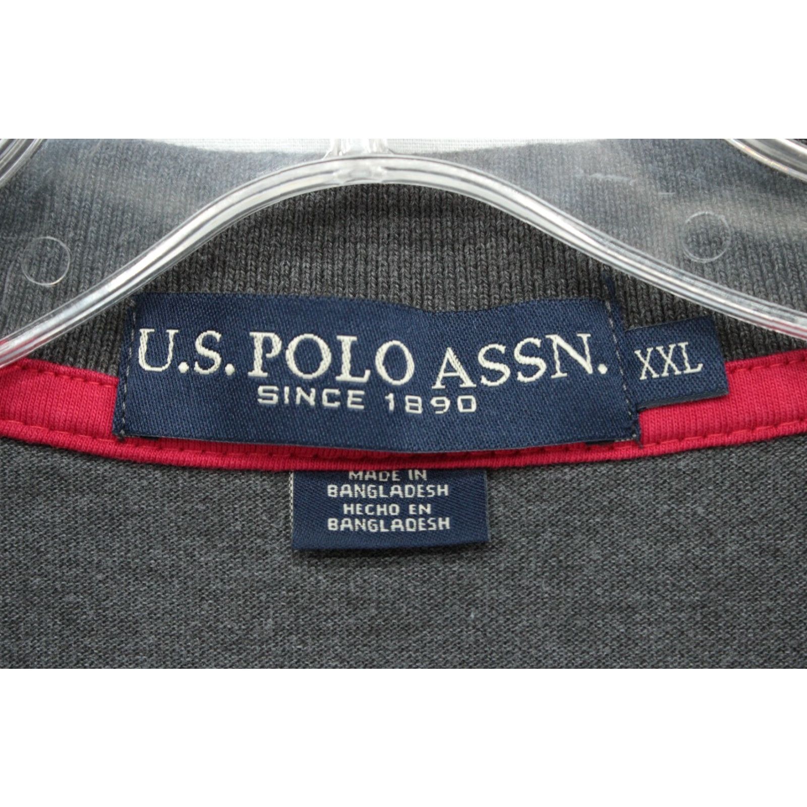 Vintage US Polo Assn Shirt Men 2XL Gray Short Sleeve Red Big Pony Preppy Polo Mens Size US XXL / EU 58 / 5 - 5 Thumbnail