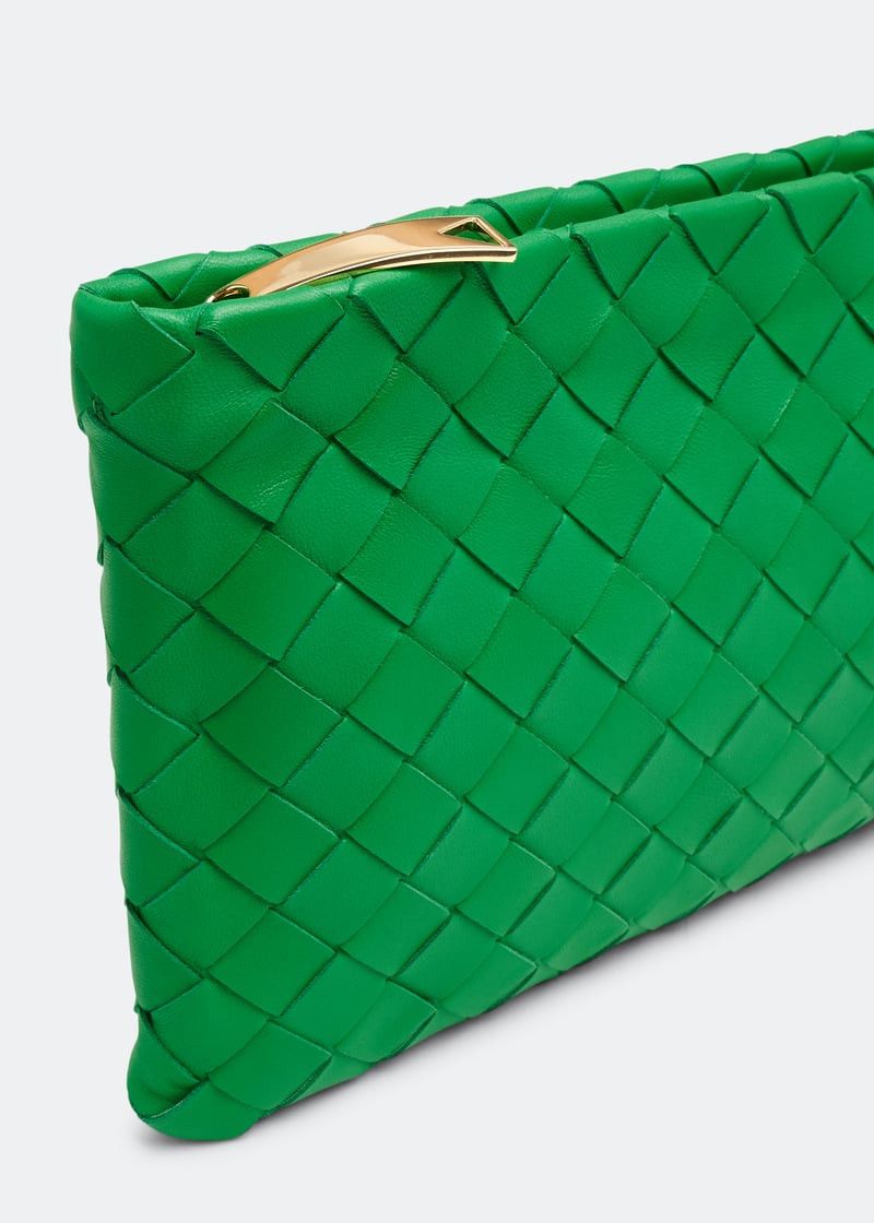 Bottega Veneta o1lf3ng10525 Size: OS / Intrecciato Small Pouch in Green Size ONE SIZE - 2 Thumbnail