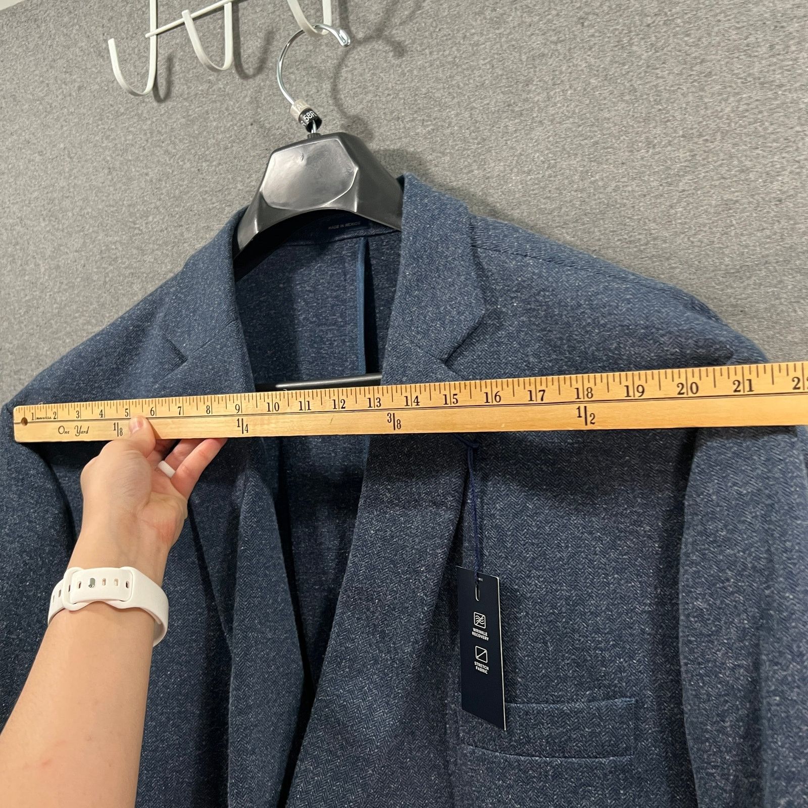 Other Stafford Big&Tall Mens Classic Fit Sport Coats Suits Navy Si Size 54L - 7 Thumbnail