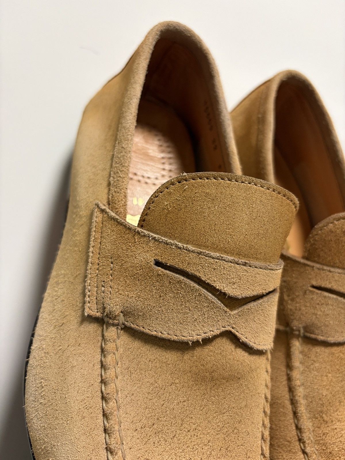 Santoni Santoni Suede Beige Loafers Size US 6.5 / EU 39-40 - 9 Thumbnail