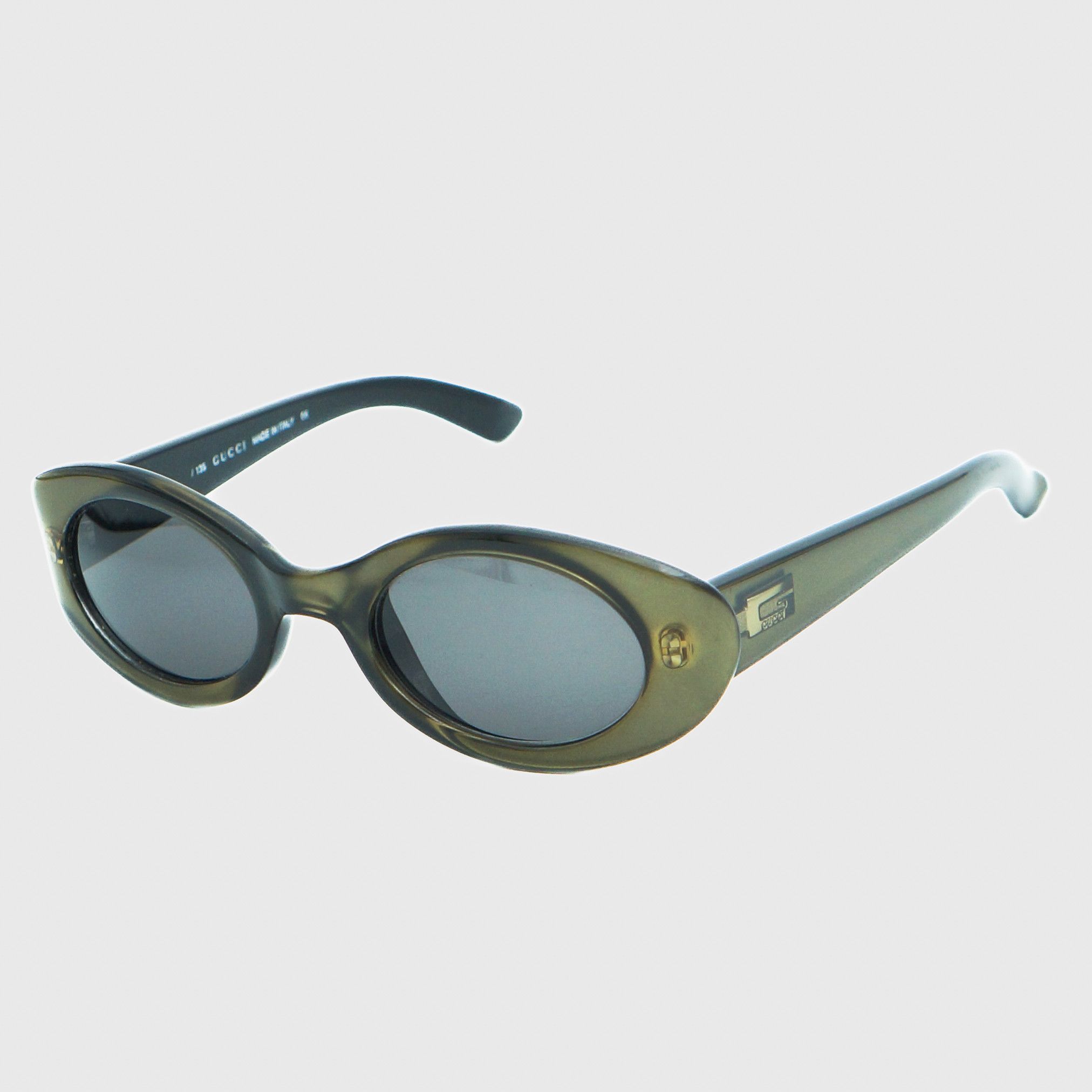 Gucci GUCCI GG 2438 Green Oval Sunglasses Vintage 90s 00s