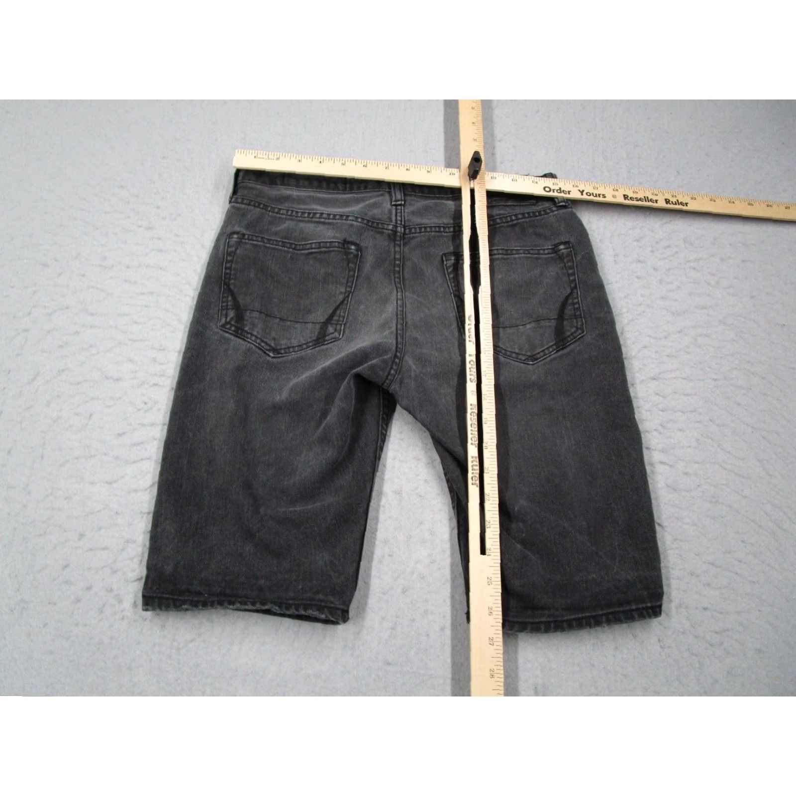 Allsaints All Saints Shorts Mens 28 Gray Denim Button Fly Distressed Nitrate Switch Fit Size US 28 / EU 44 - 6 Thumbnail