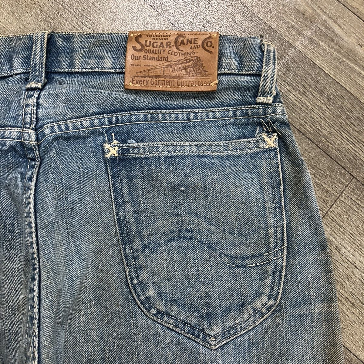 Sugar Cane 🇯🇵90s Vintage Sugar Cane Selvedge Faded Jeans Japanese Brand Size US 30 / EU 46 - 23 Thumbnail