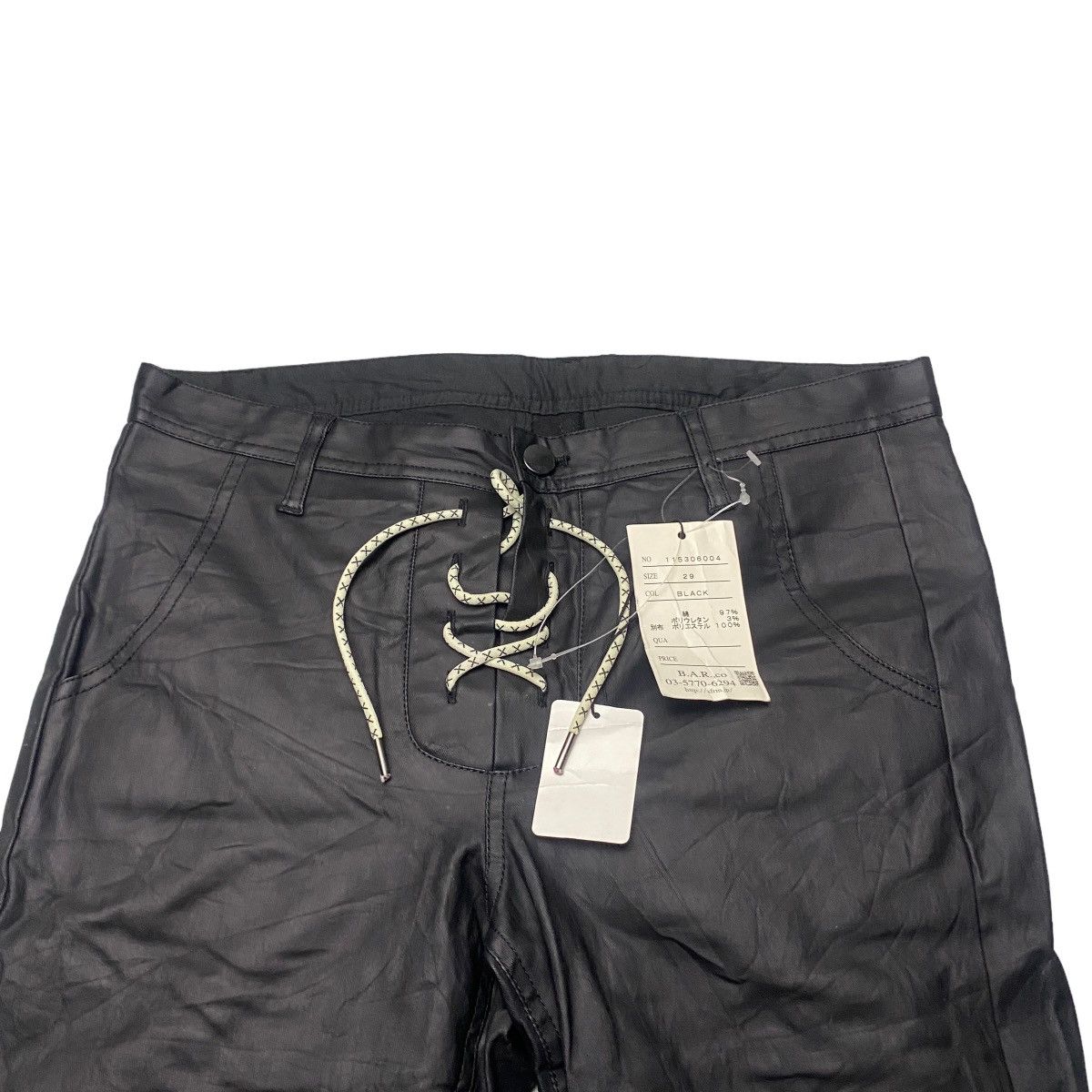 If Six Was Nine × Japanese Brand 2000's Xfrm Gallery Laced Up Leather Biker Pants Size US 30 / EU 46 - 9 Thumbnail