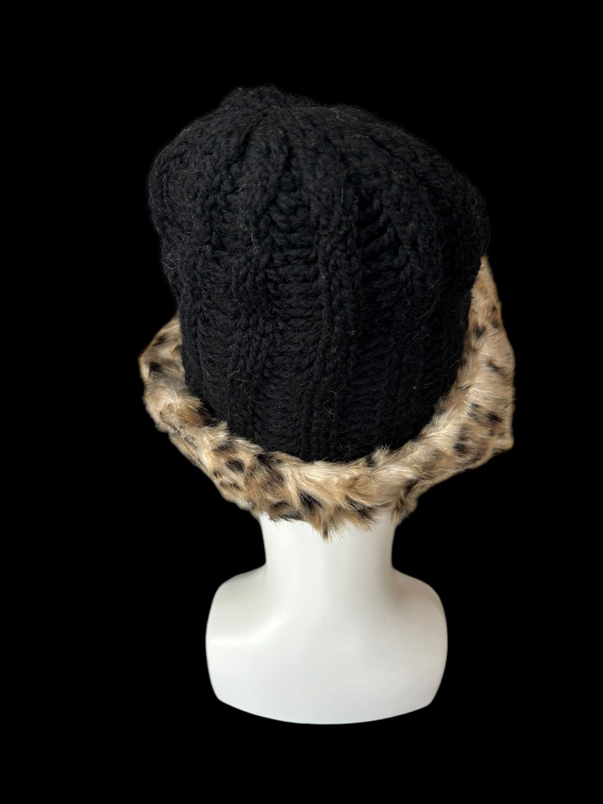 Japanese Brand × Kapital × Vintage Leopard Fur Knitted Japanese Style Beanie Hats 🎌☠️☠️ Size ONE SIZE - 4 Thumbnail