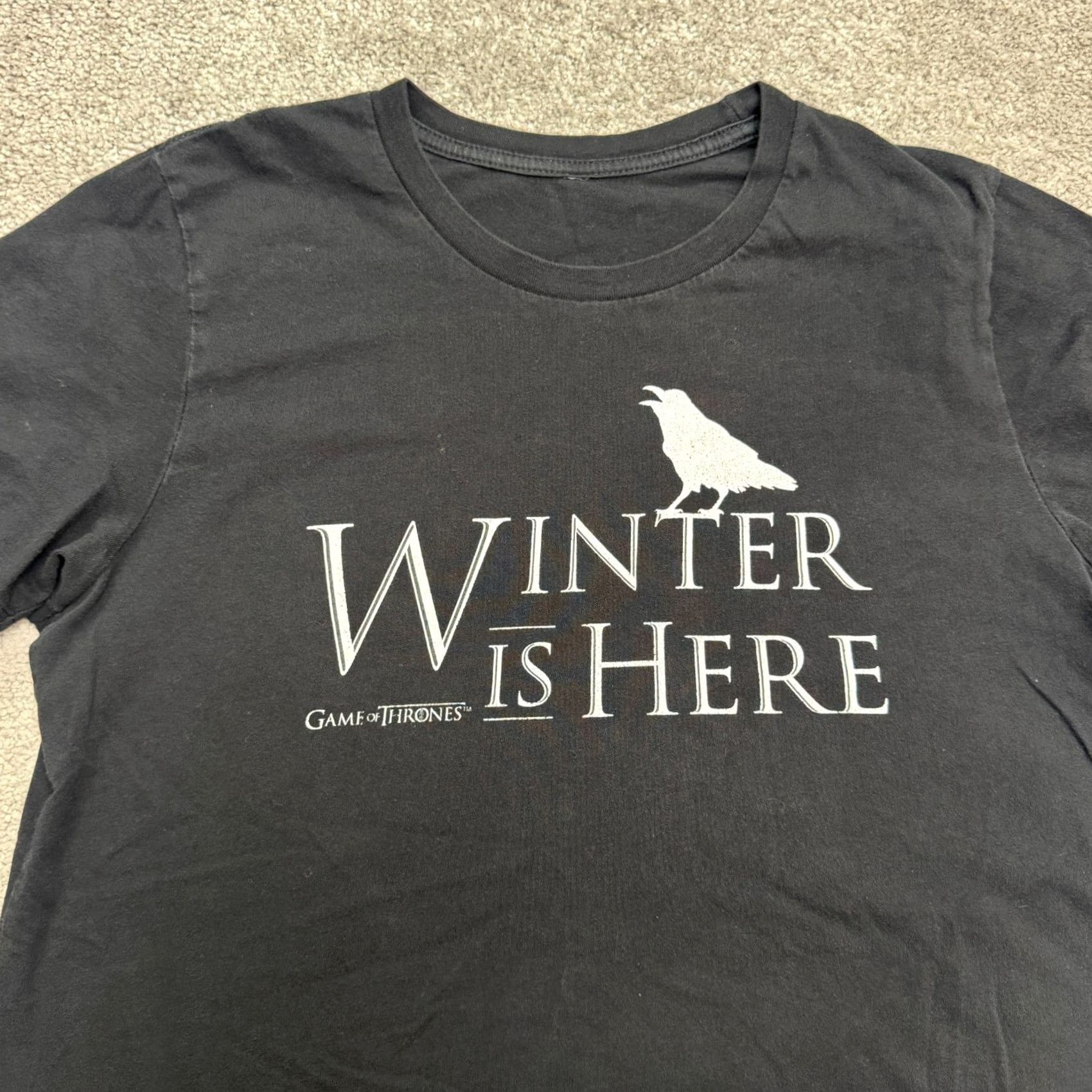Vintage Game Of Thrones Mens Medium Black Graphic T-Shirt Crew Neck Tee Shop Shirt Gift Weekend 90s Tee Size US M / EU 48-50 / 2 - 3 Thumbnail