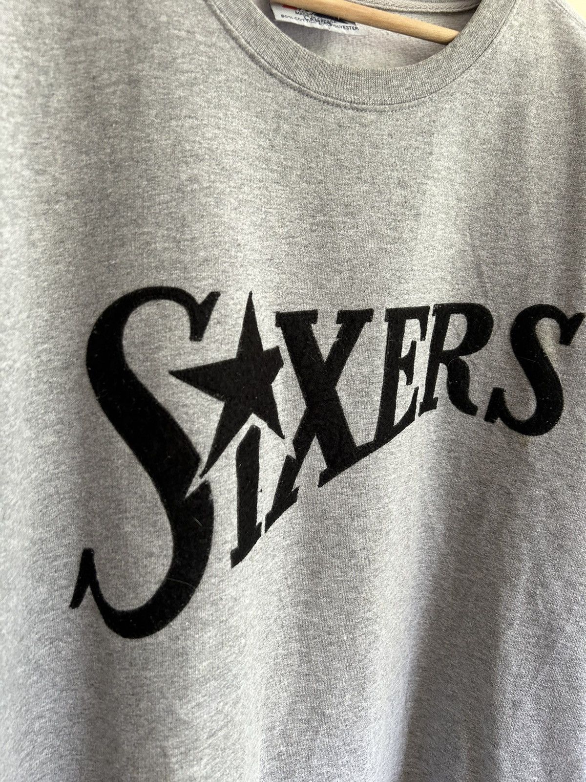 NBA Vintage Sixers Basketball Oversize Sweatshirt Size US L / EU 52-54 / 3 - 3 Thumbnail